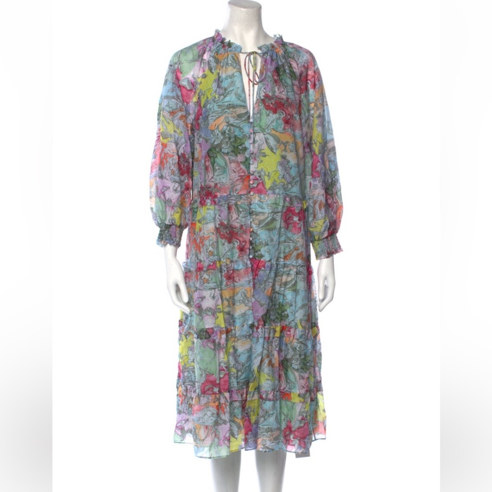 NWOT Alice + Olivia Floral Multicolor Midi Dress Size Medium